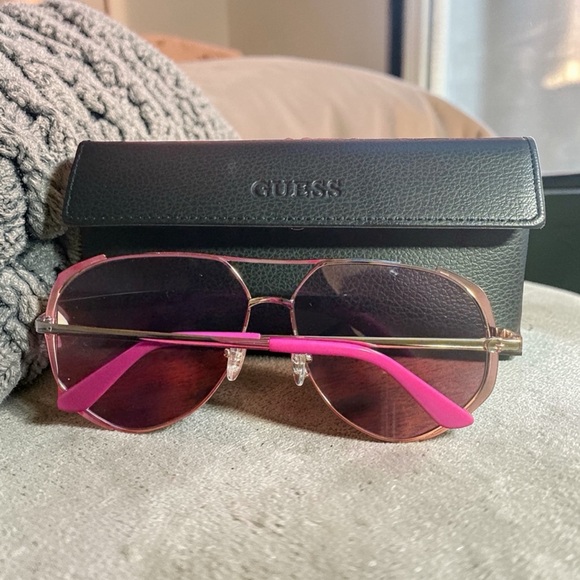 Guess Pink Aviator Sunglasses - Picture 6 of 8